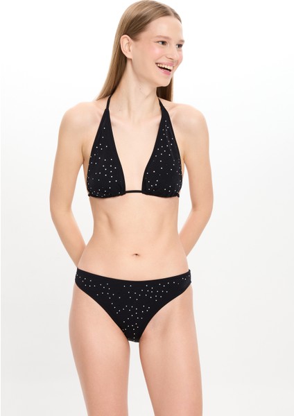 Kadın Taşlı Geniş Üçgen Bikini Takımı 25SW028ST
