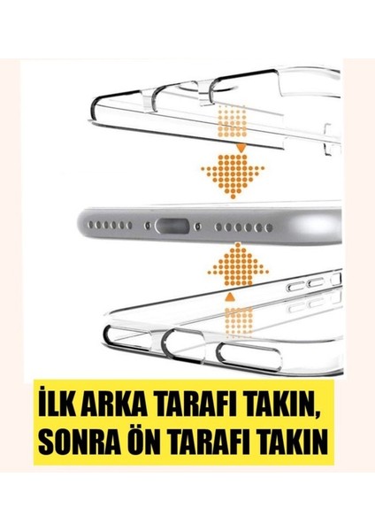 Samsung Galaxy S9+ Plus SM-G965F Uyumlu 360° Ön Arka Tam Koruyucu Şeffaf Silikon Full Body Kılıf