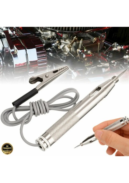 Fiat 600 Elektrikli 2023-2024-2025 Oto Test Kalemi Kontrol Kalemi 6VOLT 12VOLT -24VOLT Uzun Kablolu, Timsah Ağız,paslanmaz