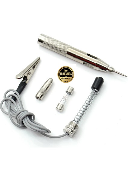 Mg 4 2022-2023-2024-2025 Oto Test Kalemi Kontrol Kalemi 6VOLT 12VOLT -24VOLT Uzun Kablolu, Timsah Ağız,paslanmaz