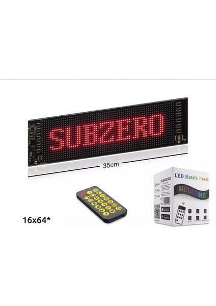 LD40 35CM Rgb Sled Matrix Dijital Kayar Yazı Ekranı | Kumandalı & Mobil Uygulama Destekli LED Panel