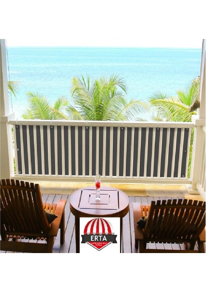 5.5 Metre x 90 cm Gri Renk Polyester Balkon Demiri Brandası Su Geçirmez 650G fırsatları