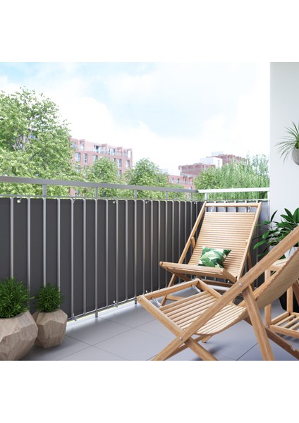 4 Metre x 55 cm Gri Renk Polyester Balkon Demiri Brandası Su Geçirmez 650G indirimleri