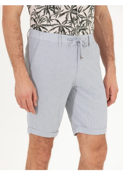 Erkek Açık Mavi Regular Fit Dokuma Şort 50266271-VR003