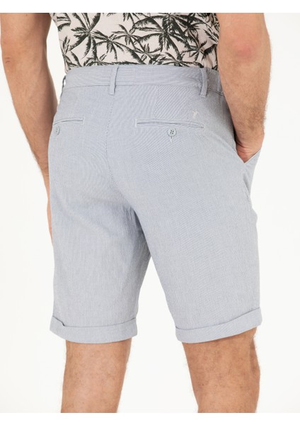 Erkek Açık Mavi Regular Fit Dokuma Şort 50266271-VR003