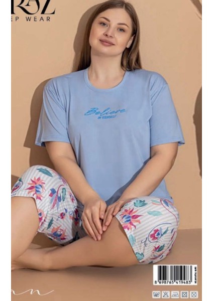 Battal Beden Kaprili Pijama Takımı