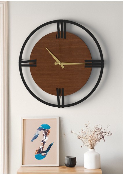 Modern Tasarım Çerçeveli Roma Rakamlı Dekoratif Duvar Saati indirimleri