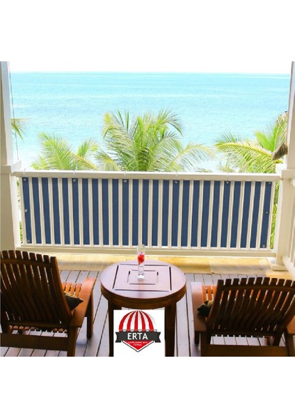 3.5 Metre x 65 cm Mavi Renk Polyester Balkon Demiri Brandası Su Geçirmez 650G fırsatları