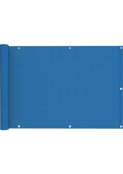 4.5 Metre x 85 cm Mavi Renk Polyester Balkon Demiri Brandası Su Geçirmez 650G
