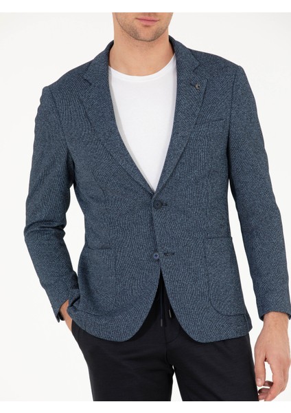 Erkek Lacivert Slim Fit Ceket 50271240-VR033