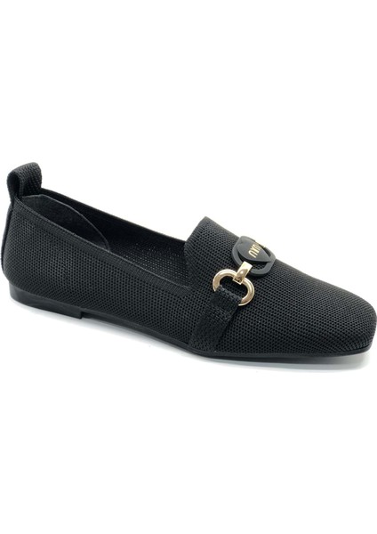 Feles Küt Burun Kalp Toka Detaylı Kadın Babet Ayakkabı