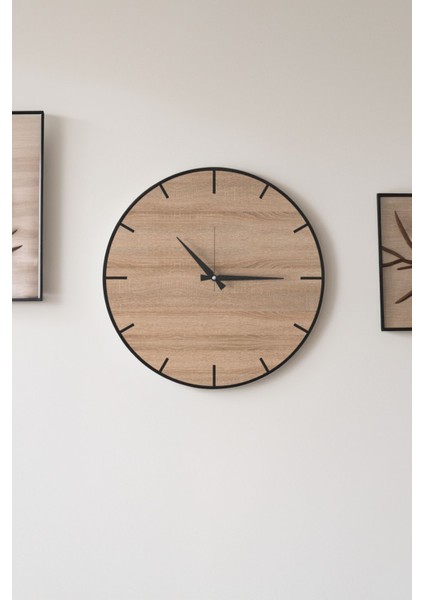 Dekoratif Yeni Modern Nashira Ahşap Duvar Saati - 48X48 cm fiyatları