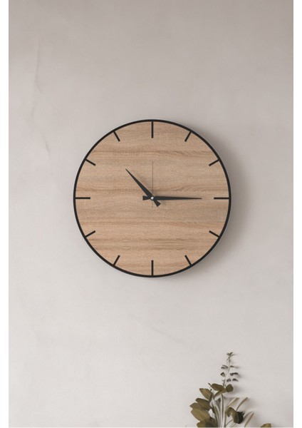 Dekoratif Yeni Modern Nashira Ahşap Duvar Saati - 48X48 cm modelleri