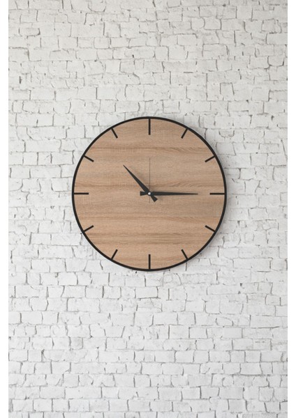 Dekoratif Yeni Modern Nashira Ahşap Duvar Saati - 48X48 cm