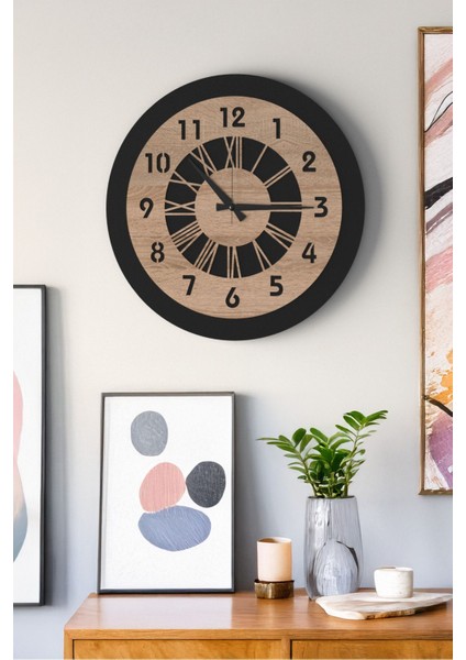 Dekoratif Yeni Modern Meissa Ahşap Duvar Saati 48CM fırsatları