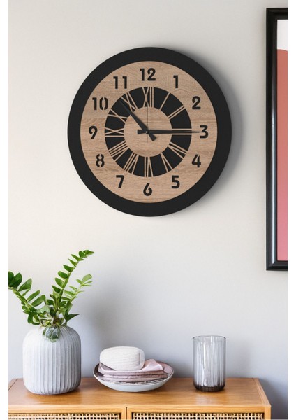 Dekoratif Yeni Modern Meissa Ahşap Duvar Saati 48CM indirimleri