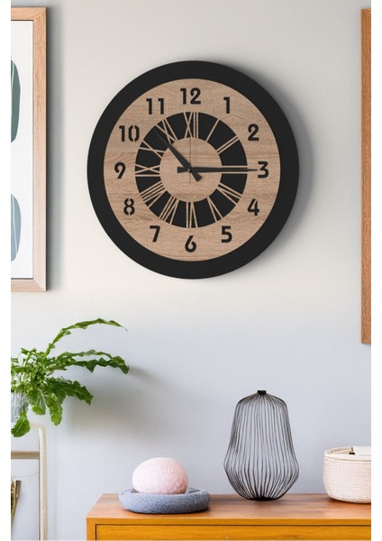 Dekoratif Yeni Modern Meissa Ahşap Duvar Saati 48CM