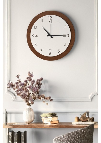 Dekoratif Yeni Modern Altinak Ahşap Duvar Saati 48CM