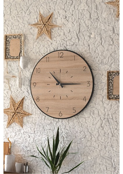 Dekoratif Yeni Modern Celaeno Ahşap Duvar Saati 48X48 cm fiyatları