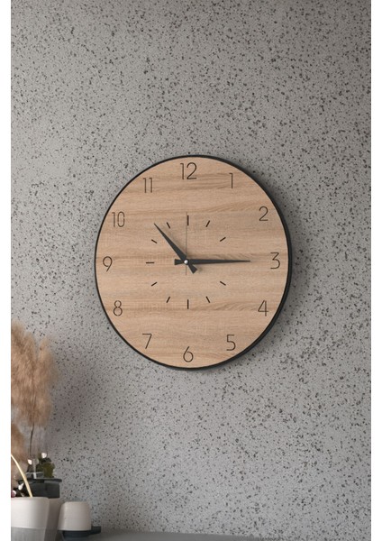 Dekoratif Yeni Modern Celaeno Ahşap Duvar Saati 48X48 cm modelleri