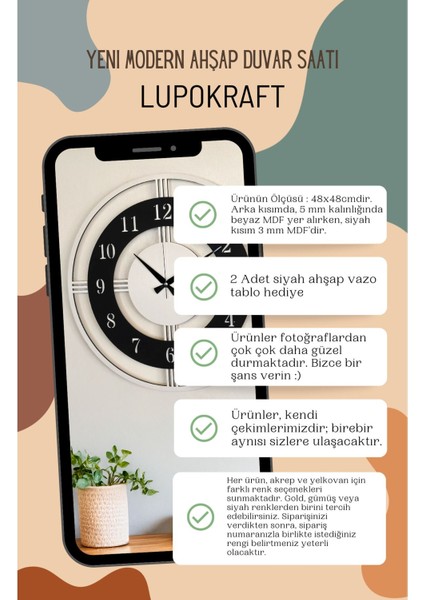 Dekoratif Duvar Saati Büyük Boy Modern Tasarım Siyah Beyaz - Salon & Ofis Için Iddialı ve Şık Seçim fiyatları