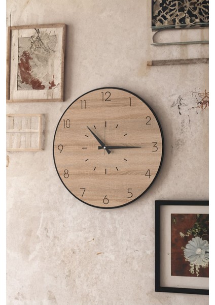 Dekoratif Yeni Modern Celaeno Ahşap Duvar Saati 48X48 cm fırsatları