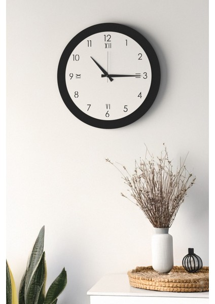 Dekoratif Yeni Modern Altinakahşap Duvar Saati 48CM