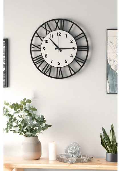 Dekoratif Yeni Modern Meissa Ahşap Rengi Duvar Saati 48CM