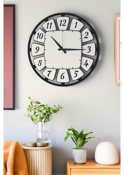 Dekoratif Yeni Modern Turais Ahşap Duvar Saati 48CM