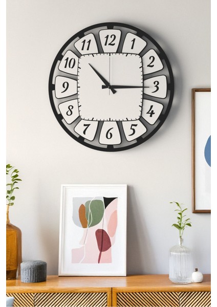Dekoratif Yeni Modern Turais Ahşap Duvar Saati 48CM indirimleri