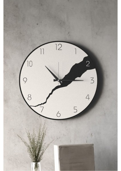 Dekoratif Yeni Modern Maia Beyaz Ahşap Duvar Saati 48X48 cm modelleri