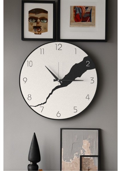 Dekoratif Yeni Modern Maia Beyaz Ahşap Duvar Saati 48X48 cm fırsatları