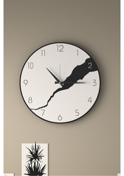 Dekoratif Yeni Modern Maia Beyaz Ahşap Duvar Saati 48X48 cm