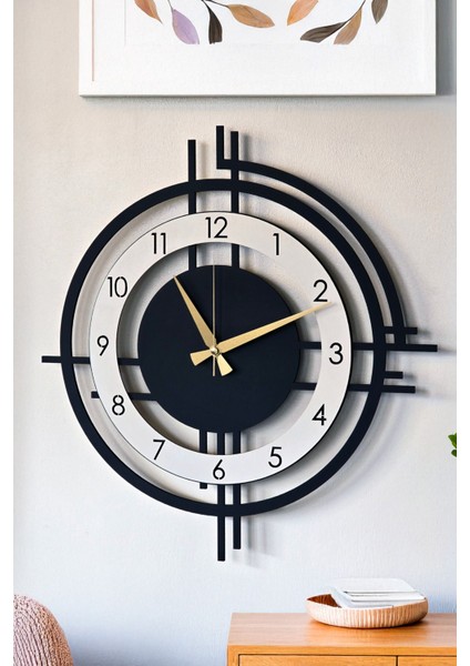 Şık ve Modern Duvar Saati - 48CM Büyük Boy, 3 Farklı Renk Seçeneği -