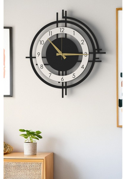 Şık ve Modern Duvar Saati - 48CM Büyük Boy, 3 Farklı Renk Seçeneği -