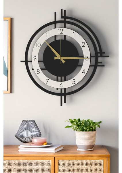 Şık ve Modern Duvar Saati - 48CM Büyük Boy, 3 Farklı Renk Seçeneği -