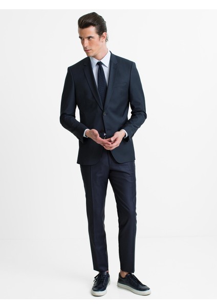 Erkek Lacivert Slim Fit Ceket 50187412-VR033