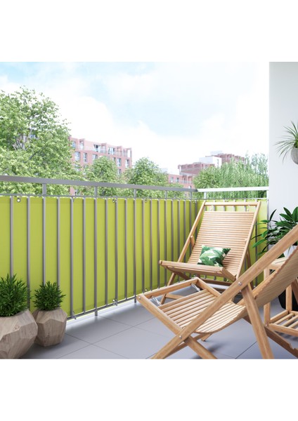 6.5 Metre x 65 cm Sarı Renk Polyester Balkon Demiri Brandası Su Geçirmez 650G