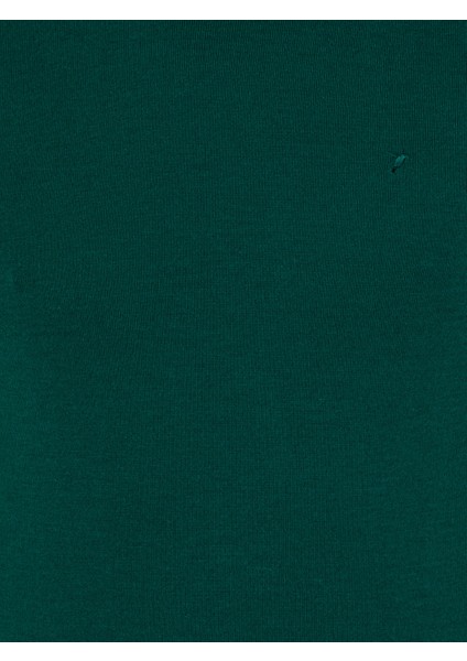 Erkek Koyu Yeşil Slim Fit Bisiklet Yaka Triko T-Shirt 50249549-VR079