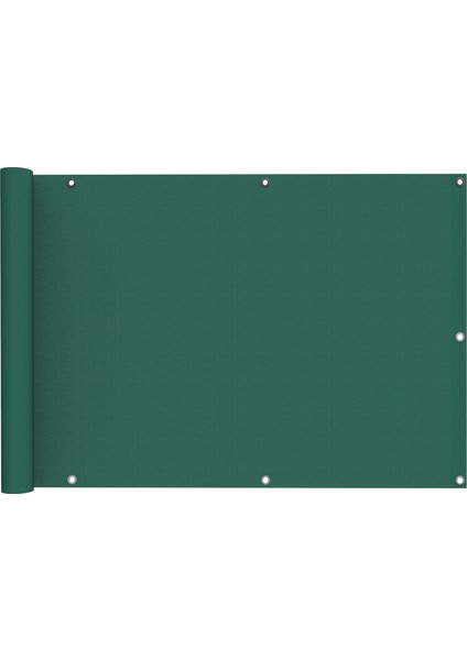 8 Metre x 100 cm Yeşil Renk Polyester Balkon Demiri Brandası Su Geçirmez 650G