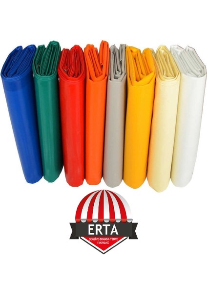 8 Metre x 100 cm Yeşil Renk Polyester Balkon Demiri Brandası Su Geçirmez 650G