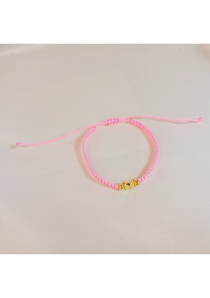 Pembe Ip Altın Kelebek Figürlü El Yapımı Makrome Bileklik- Ayarlanabilir Şık Kadın Bilekliği - Kelebekli Aksesuar- Kelebek Figürlü Bileklik- Bohem Stil Bileklik- Pembe Makrome Bileklik indirimleri