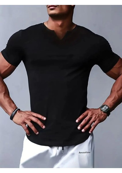 Erkek Kısa Kollu V Yaka Süprem T-Shirt