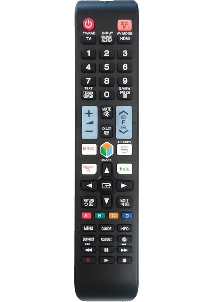 Uyumlu Prime Video Rakuten Hulu Tuşlu LCD LED Tv Kumandası