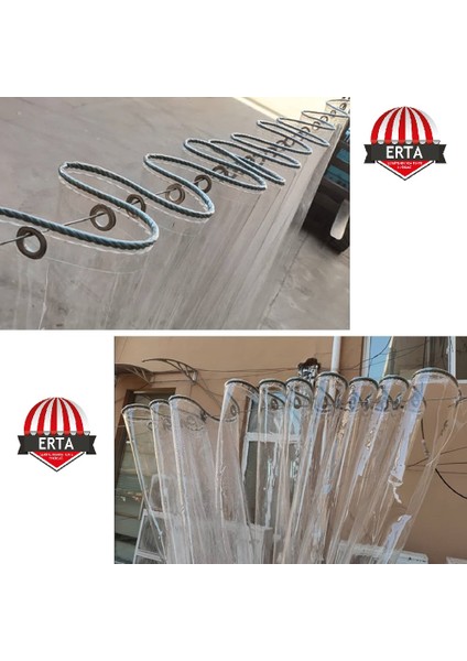 4,60 Metre x 1,50 Metre 0.80MM Şeffaf Balkon Brandası Malzeme Işçilik