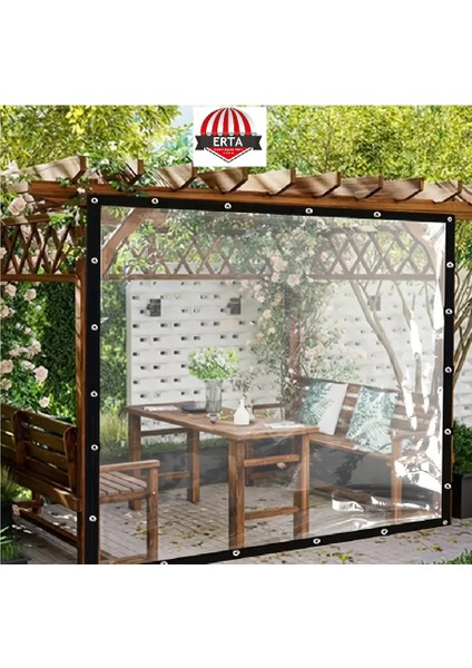 2,00 Metre x 2 Metre 0.80MM Şeffaf Balkon Brandası Malzeme Işçilik