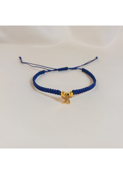 Lacivert Ip Altın Yıldız Figürlü Makrome Bileklik - Ayarlanabilir El Yapımı Unisex Bileklik Modeli - Yıldız Figürlü Bileklik - Makrome Bileklik - Minimalist Bileklik - Hediye Bileklik fırsatları