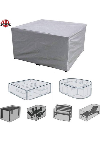 2.5 M x 4 M - 90 cm Yükseklik Bahçe Mobilya Koruma Örtüsü Su Geçirmez Branda