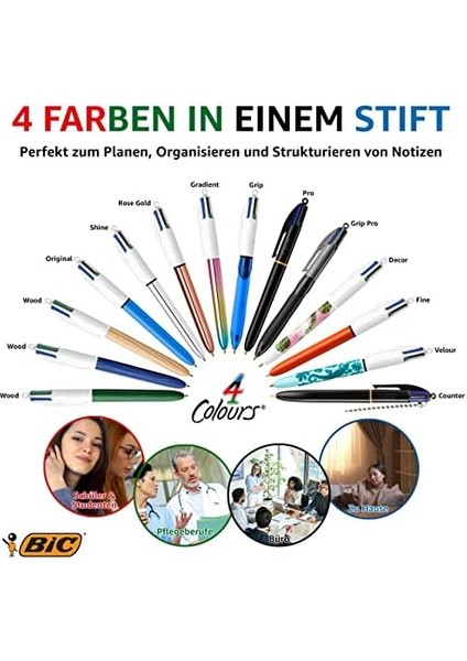 4 Renk Tükenmez Kalem Pro 1.0 mm 902129