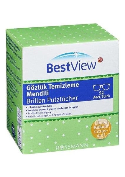 Best View Gözlük ve Cam Ekran Temizleme Mendili 208 Adet(4 Kutu)